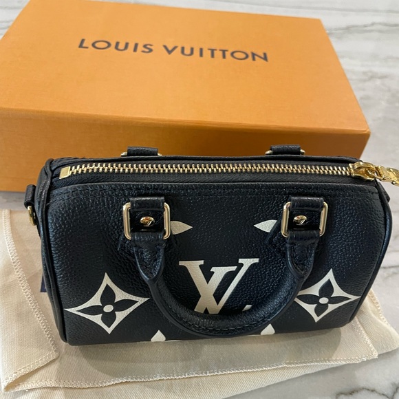 Louis Vuitton *Cutie* Nano Speedy Bag Bicolor Monogram Empreinte Giant - Picture 3 of 9
